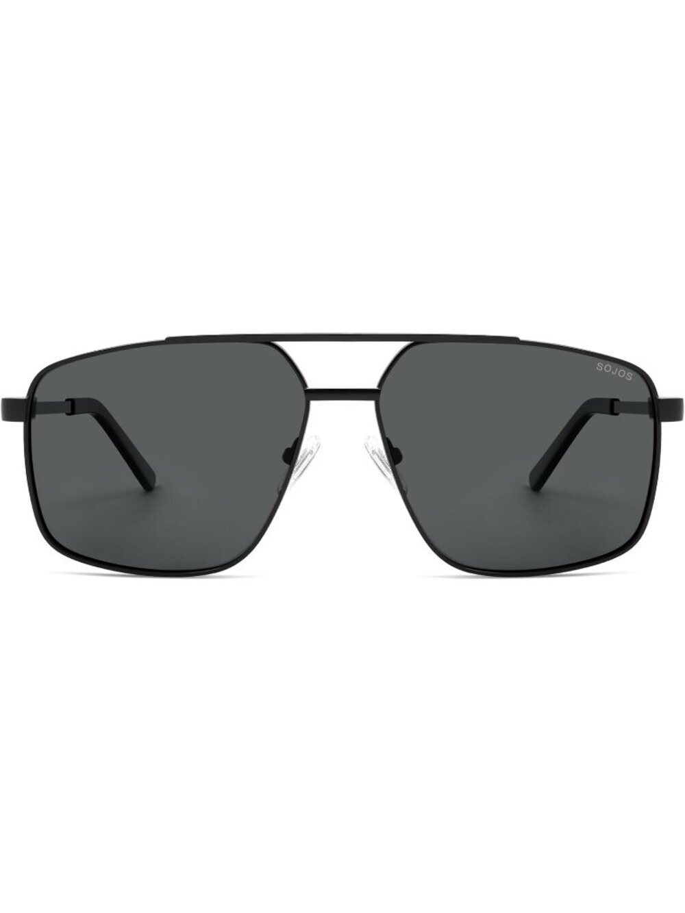 SOJOS Women's Black Grey Trendy Square Polarized Vintage Aviator Sunglasses